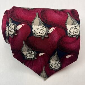 AMERICAN FILM CLASSICS Mens Silk Necktie WIZARD OF OZ 1992 Tin Man Red USA Tie